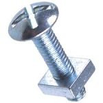 M6 X 12mm Roofing Bolt with Nut - BZP - Box of 100